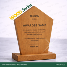Load image into Gallery viewer, Custom trophy and plaque award made from acrylic, wood, glass by Tugon 6100 Bacolod