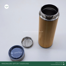 Load image into Gallery viewer, Bamboo Thermos Mug by Tugon 6100
Personalized Gifts Ideal for:
• Corporate Gifts
• Wedding Favors
• Gift for Her, Gift for Him
• Mother's Day or Father's Day Gift
• Christmas Gift