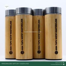 Load image into Gallery viewer, Bamboo Thermos Mug by Tugon 6100
Personalized Gifts Ideal for:
• Corporate Gifts
• Wedding Favors
• Gift for Her, Gift for Him
• Mother's Day or Father's Day Gift
• Christmas Gift
