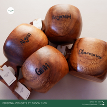 Load image into Gallery viewer, Wooden Coffee Mug
Personalized Gifts by Tugon 6100 Ideal for:
• Corporate Gifts
• Wedding Favors
• Gift for Her, Gift for Him
• Mother's Day or Father's Day Gift
• Christmas Gift