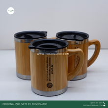 Load image into Gallery viewer, Bamboo Thermos Mug by Tugon 6100
Personalized Gifts Ideal for:
• Corporate Gifts
• Wedding Favors
• Gift for Her, Gift for Him
• Mother's Day or Father's Day Gift
• Christmas Gift