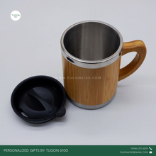 Load image into Gallery viewer, Bamboo Thermos Mug by Tugon 6100
Personalized Gifts Ideal for:
• Corporate Gifts
• Wedding Favors
• Gift for Her, Gift for Him
• Mother's Day or Father's Day Gift
• Christmas Gift