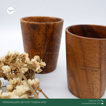 Load image into Gallery viewer, Personalized Wooden Cup by Tugon 6100.
Ideal for:
• Corporate Gifts
• Wedding Favors
• Gifts for Him / Gifts for Her
• Father's Day / Mother's Day Gift
• Christmas Gift