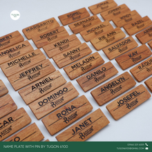 Load image into Gallery viewer, Tugon 6100 - Wooden Name Plate Personalized