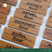 Load image into Gallery viewer, Tugon 6100 - Wooden Name Plate Personalized