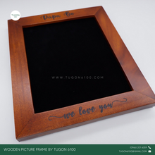 Load image into Gallery viewer, Wooden and Personalized Picture Frame: Personalized Wooden Desk Clock -PERFECT GIFT IDEAS FOR: Wedding souvenir, Christmas Gift, Corporate Gift, Anniversary Gift, Birthday Gift, Father's Day Gift, Mother's Day Gift, personal use. TUGON 6100