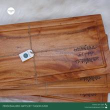Load image into Gallery viewer, Corporate Gifts, Christmas Gift, Personalized Gifts, Wedding Favors, Wedding Keepsakes, Souvenirs, Event Souvenirs, Personalized Cheeseboards, Wooden Cutting Boards - Tugon 6100.