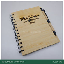 Load image into Gallery viewer, With FREE LASER ENGRAVING of your preferred name or logo on bamboo cover.  PERFECT GIFT IDEAS FOR: Wedding souvenir, Christmas Gift, Corporate Gift, Anniversary Gift, Birthday Gift, Father's Day Gift, Mother's Day Gift, personal use.