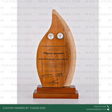 Load image into Gallery viewer, Awarding Excellence in schools, sports, corporate events, or competitions.
Recognition of Achievements in workplaces, non-profits, or community programs.
Commemorating Special Occasions such as anniversaries, retirements, or partnerships.
Corporate Branding: Enhance your brand image by gifting unique, eco-friendly wooden plaques. - Custom Awards Trophies and Plaques by Tugon 6100