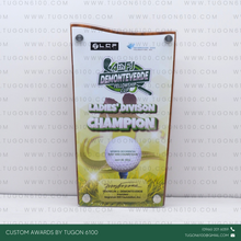 Load image into Gallery viewer, Awarding Excellence in schools, sports, corporate events, or competitions.
Recognition of Achievements in workplaces, non-profits, or community programs.
Commemorating Special Occasions such as anniversaries, retirements, or partnerships.
Corporate Branding: Enhance your brand image by gifting unique, eco-friendly wooden plaques. - Custom Awards Trophies and Plaques by Tugon 6100