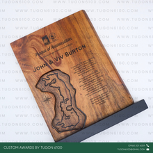 Load image into Gallery viewer, Awarding Excellence in schools, sports, corporate events, or competitions.
Recognition of Achievements in workplaces, non-profits, or community programs.
Commemorating Special Occasions such as anniversaries, retirements, or partnerships.
Corporate Branding: Enhance your brand image by gifting unique, eco-friendly wooden plaques. - Custom Awards Trophies and Plaques by Tugon 6100