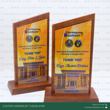 Load image into Gallery viewer, Awarding Excellence in schools, sports, corporate events, or competitions.
Recognition of Achievements in workplaces, non-profits, or community programs.
Commemorating Special Occasions such as anniversaries, retirements, or partnerships.
Corporate Branding: Enhance your brand image by gifting unique, eco-friendly wooden plaques. - Custom Awards Trophies and Plaques by Tugon 6100
