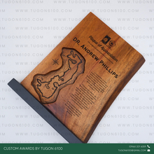 Load image into Gallery viewer, Awarding Excellence in schools, sports, corporate events, or competitions.
Recognition of Achievements in workplaces, non-profits, or community programs.
Commemorating Special Occasions such as anniversaries, retirements, or partnerships.
Corporate Branding: Enhance your brand image by gifting unique, eco-friendly wooden plaques. - Custom Awards Trophies and Plaques by Tugon 6100