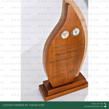 Load image into Gallery viewer, Awarding Excellence in schools, sports, corporate events, or competitions.
Recognition of Achievements in workplaces, non-profits, or community programs.
Commemorating Special Occasions such as anniversaries, retirements, or partnerships.
Corporate Branding: Enhance your brand image by gifting unique, eco-friendly wooden plaques. - Custom Awards Trophies and Plaques by Tugon 6100