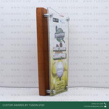 Load image into Gallery viewer, Awarding Excellence in schools, sports, corporate events, or competitions.
Recognition of Achievements in workplaces, non-profits, or community programs.
Commemorating Special Occasions such as anniversaries, retirements, or partnerships.
Corporate Branding: Enhance your brand image by gifting unique, eco-friendly wooden plaques. - Custom Awards Trophies and Plaques by Tugon 6100