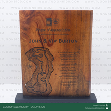 Load image into Gallery viewer, Awarding Excellence in schools, sports, corporate events, or competitions.
Recognition of Achievements in workplaces, non-profits, or community programs.
Commemorating Special Occasions such as anniversaries, retirements, or partnerships.
Corporate Branding: Enhance your brand image by gifting unique, eco-friendly wooden plaques. - Custom Awards Trophies and Plaques by Tugon 6100