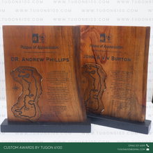 Load image into Gallery viewer, Awarding Excellence in schools, sports, corporate events, or competitions.
Recognition of Achievements in workplaces, non-profits, or community programs.
Commemorating Special Occasions such as anniversaries, retirements, or partnerships.
Corporate Branding: Enhance your brand image by gifting unique, eco-friendly wooden plaques. - Custom Awards Trophies and Plaques by Tugon 6100