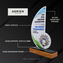 Load image into Gallery viewer, custom awards, custom trophies, custom plaques, trophy manufacturer, personalized awards, sports trophies, custom medals, corporate awards, academic awards, sports awards, employee awards, graduation plaques, award ceremonies, sales achievement award, custom trophy designs, high quality trophies, trophy shop in Bacolod City, custom awards in Negros Occidental, appreciation awards, engraved trophies