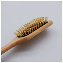 Load image into Gallery viewer, With FREE LASER ENGRAVING of your preferred name or logo on bamboo handles. PERFECT GIFT IDEAS FOR: Wedding souvenir, Christmas Gift, Corporate Gift, Anniversary Gift, Birthday Gift, Father's Day Gift, Mother's Day Gift, personal use. Bamboo paddle brush. Tugon 6100