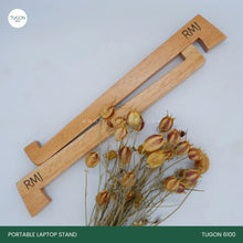 Load image into Gallery viewer, Enhance Your Workspace with Tugon 6100's Wooden Laptop Stand Are you searching for the perfect corporate gift or wedding souvenir that combines functionality and elegance? Look no further than our Wooden Laptop Stand. This beautifully crafted stand is not just an accessory; it's an essential tool for anyone who spends significant time in front of a screen.