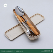 Load image into Gallery viewer, Spoon, Fork and Chopstick Set with Case - "Sofia"