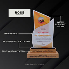 Load image into Gallery viewer, custom awards, custom trophies, custom plaques, trophy manufacturer, personalized awards, sports trophies, custom medals, corporate awards, academic awards, sports awards, employee awards, graduation plaques, award ceremonies, sales achievement award, custom trophy designs, high quality trophies, trophy shop in Bacolod City, custom awards in Negros Occidental, appreciation awards, engraved trophies