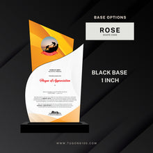 Load image into Gallery viewer, custom awards, custom trophies, custom plaques, trophy manufacturer, personalized awards, sports trophies, custom medals, corporate awards, academic awards, sports awards, employee awards, graduation plaques, award ceremonies, sales achievement award, custom trophy designs, high quality trophies, trophy shop in Bacolod City, custom awards in Negros Occidental, appreciation awards, engraved trophies