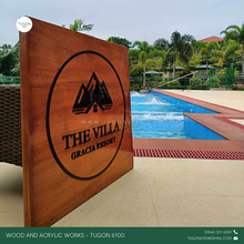 Load image into Gallery viewer, Square Wooden Signage with Acrylic Details