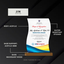 Load image into Gallery viewer, custom awards, custom trophies, custom plaques, trophy manufacturer, personalized awards, sports trophies, custom medals, corporate awards, academic awards, sports awards, employee awards, graduation plaques, award ceremonies, sales achievement award, custom trophy designs, high quality trophies, trophy shop in Bacolod City, custom awards in Negros Occidental, appreciation awards, engraved trophies