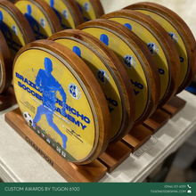 Load image into Gallery viewer, Custom wooden award plaques for events in Bacolod City – corporate, school, and government recognition