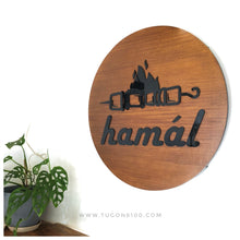 Load image into Gallery viewer, Ideal for businesses, WALL DECOR ROUND SIGNAGE is constructed of a lightweight material, designed to be easily hang on walls to bring a professional, modern look to any space. Its round shape ensures it stands out on your wall for maximum effectiveness. Materials: Base: Round Diameter Wood Details: 3mm Acrylic We can use your own business logo.