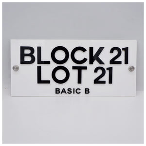 BASIC | Single Acrylic - House Number Plate