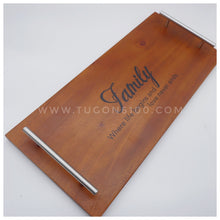 Load image into Gallery viewer, Tugon 6100, personalized wooden tray, housewarming gift, wedding gift, souvenirs, woodworks, wooden rectangular tray