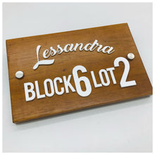 Load image into Gallery viewer, STANDARD | No Cover - Wooden House Number Plate