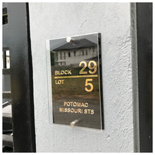 Load image into Gallery viewer, Low price, affordable, high quality, elegant house address plate by Tugon 6100. Perfect for house warming gift.