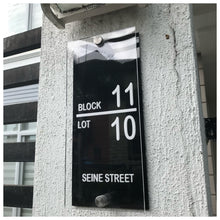 Load image into Gallery viewer, Low price, affordable, high quality, elegant house address plate by Tugon 6100. Perfect for house warming gift.