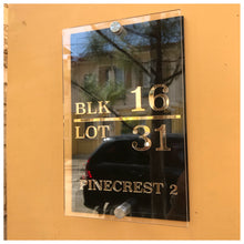 Load image into Gallery viewer, Low price, affordable, high quality, elegant house address plate by Tugon 6100. Perfect for house warming gift.