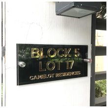 Load image into Gallery viewer, Low price, affordable, high quality, elegant house address plate by Tugon 6100. Perfect for house warming gift.