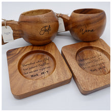 Load image into Gallery viewer, Tugon 6100, personalized wooden coffee mug, customized coffee mug, wedding souvenirs, wooden gifts, unique gifts, made in Philippines, made in Bacolod City Negros