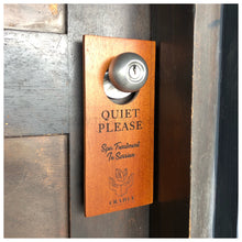 Load image into Gallery viewer, This sign is easily hang on a door knob, making it an ideal reminder for all who enter a residence or workplace. - Tugon 6100