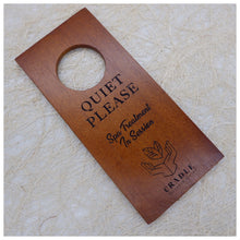 Load image into Gallery viewer, This sign is easily hang on a door knob, making it an ideal reminder for all who enter a residence or workplace. - Tugon 6100