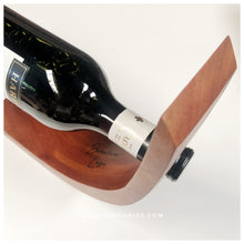Load image into Gallery viewer, This handmade wine bottle holder is the perfect way to display your favorite wine. This is a great idea to give as housewarming gift, holiday gifts, wedding souvenirs. Made of: Mahogany Wood Dimension: 3 in wide, 15 in long, 0.7 in thick With FREE custom design of your choice. For your preferred design, please contact us on our facebook page, Tugon 6100. LEAD TIME: 10-15 BUSINESS DAYS. We accept bulk orders. WINE BOTTLE NOT INCLUDED. - TUGON 6100