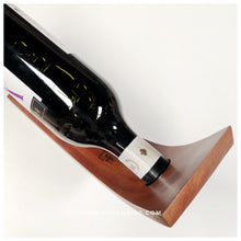 Load image into Gallery viewer, This handmade wine bottle holder is the perfect way to display your favorite wine. This is a great idea to give as housewarming gift, holiday gifts, wedding souvenirs.  Made of: Mahogany Wood Dimension: 3 in wide, 15 in long, 0.7 in thick  With FREE custom design of your choice. For your preferred design, please contact us on our facebook page, Tugon 6100.  LEAD TIME: 10-15 BUSINESS DAYS. We accept bulk orders. WINE BOTTLE NOT INCLUDED. - TUGON 6100
