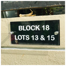 Load image into Gallery viewer, Low price, affordable, high quality, elegant house address plate by Tugon 6100. Perfect for house warming gift.