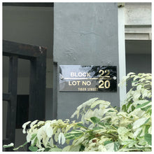 Load image into Gallery viewer, Low price, affordable, high quality, elegant house address plate by Tugon 6100. Perfect for house warming gift.