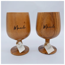 Load image into Gallery viewer, Elevate the wine drinking experience with this handcrafted Wooden Wine Glass – ideal for corporate gifts, wedding souvenirs, Christmas gifts, and everyday occasions. Crafted from natural wood for an aesthetically pleasing look that you can appreciate. Boasting a smooth interior and exterior, this glass will impress the recipient with its sturdy design.
