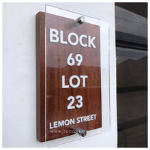 Load image into Gallery viewer, STANDARD | with Acrylic Cover - Wooden House Number Plate