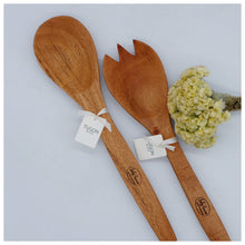 Load image into Gallery viewer, Designed for the discerning host, this sleek SERVING SPOON AND FORK will bring a touch of grace to any table. Crafted from quality materials to protect surfaces from marks and stains, these expertly-designed utensils will add a sophisticated touch to any occasion. Perfect for stylishly accessorizing corporate gifts, wedding souvenirs, and Christmas gifts.