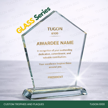Load image into Gallery viewer, Custom trophy and plaque award made from acrylic, wood, glass by Tugon 6100 Bacolod
