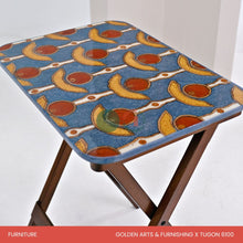 Load image into Gallery viewer, Elevate your living space with our beautifully crafted Folding Table, made from premium resin and indigenous materials. This versatile table combines elegance and functionality, making it a perfect addition to any room.
